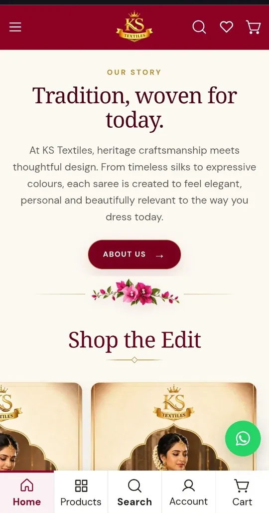 KS Textiles story section